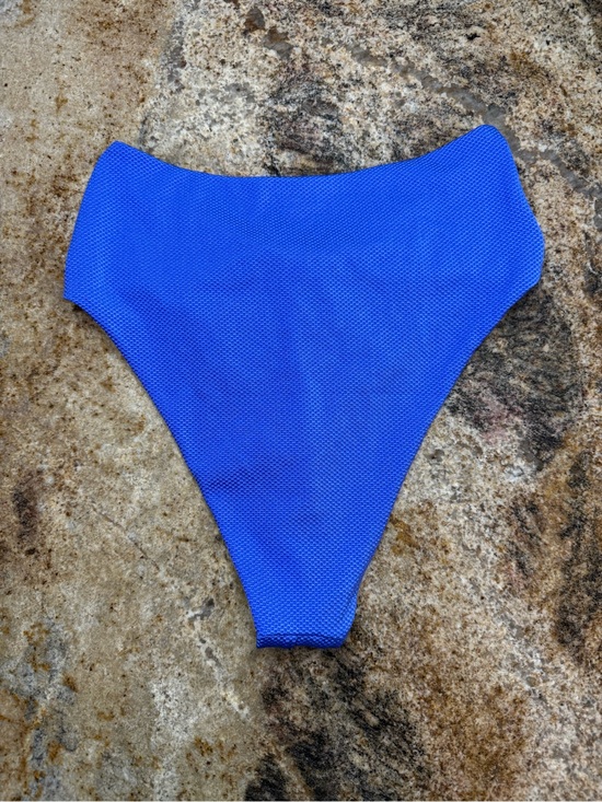 aerie Other - aerie Textured High-Cut Thong Bikini Bottom in Bright Blue